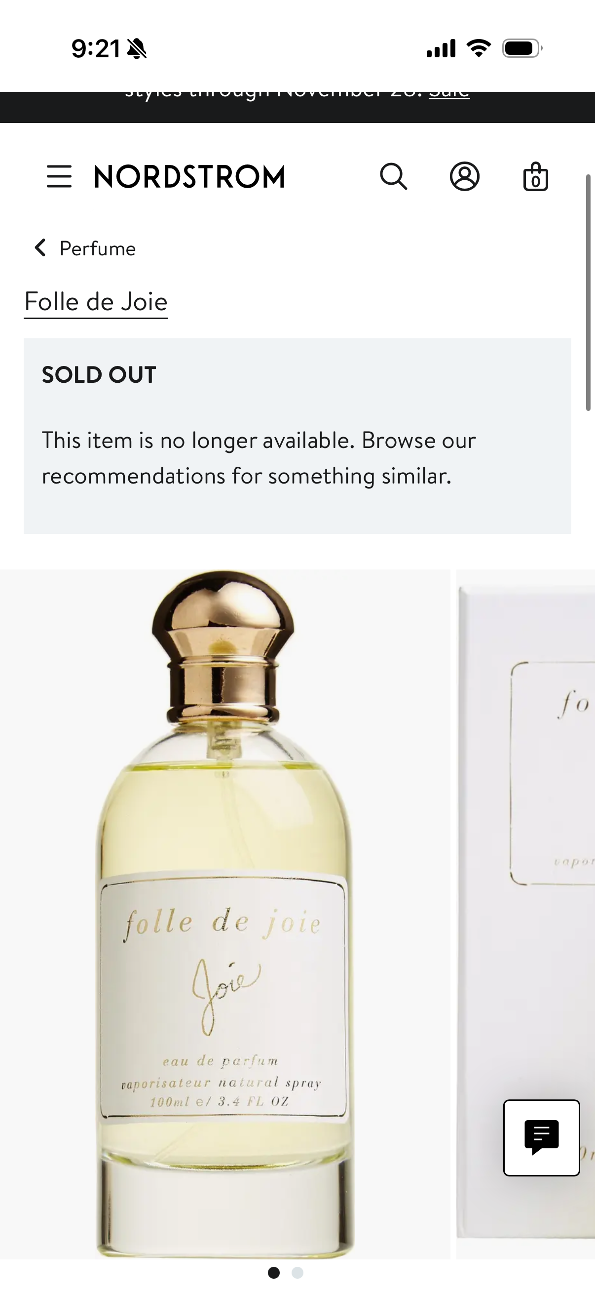 Folle de Joie Eau de parfum 3.4oz