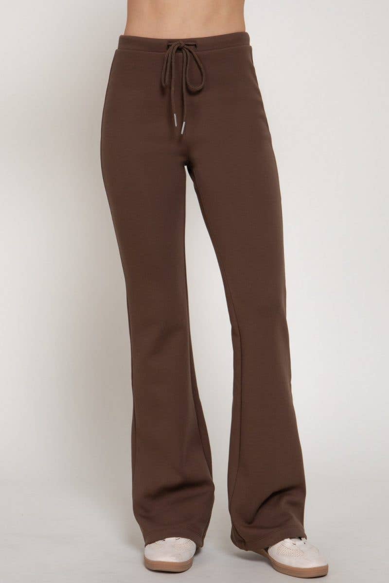 Flare Knit Pants W/ drawstring