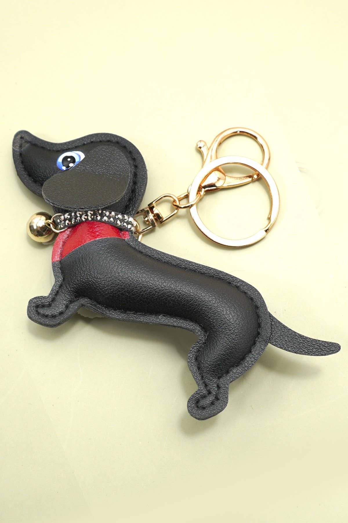 BAG CHARM KEY CHAIN - VEGAN LEATHER DOG |