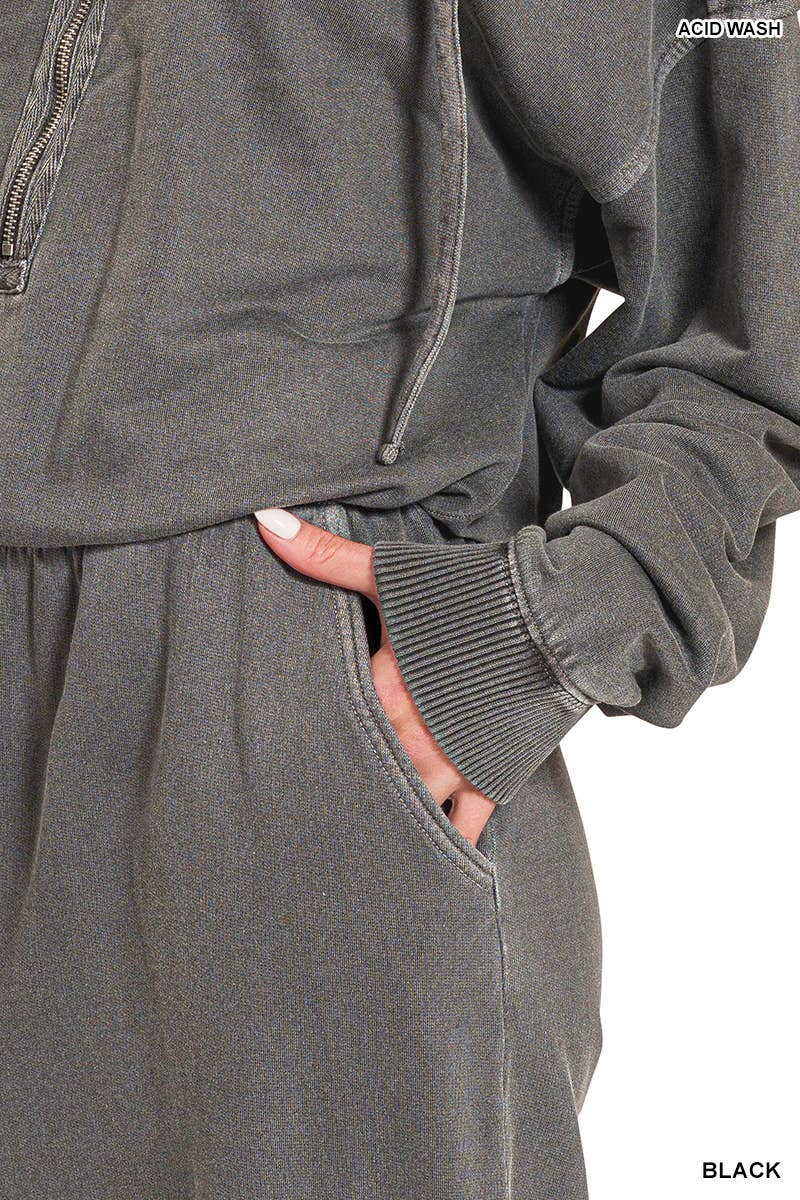 Enzyme Washed French Terry Jumpsuit