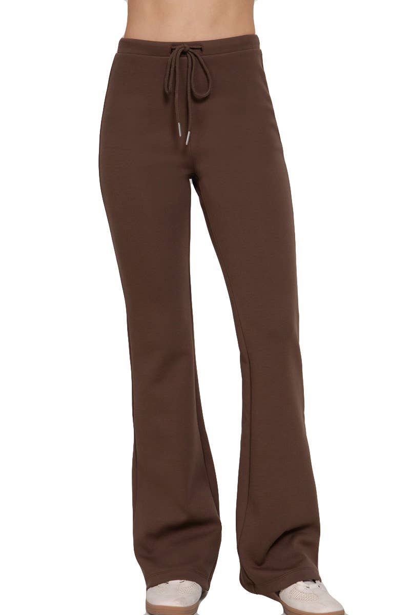 Flare Knit Pants W/ drawstring