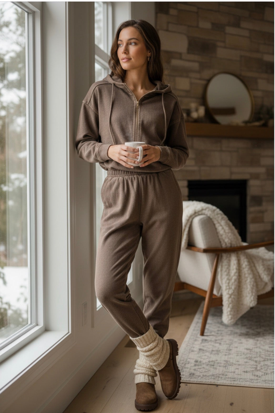 Enzyme Washed French Terry Jumpsuit