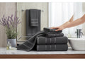 Luxury Turkish Cotton 6pc bath Towel Set Gray