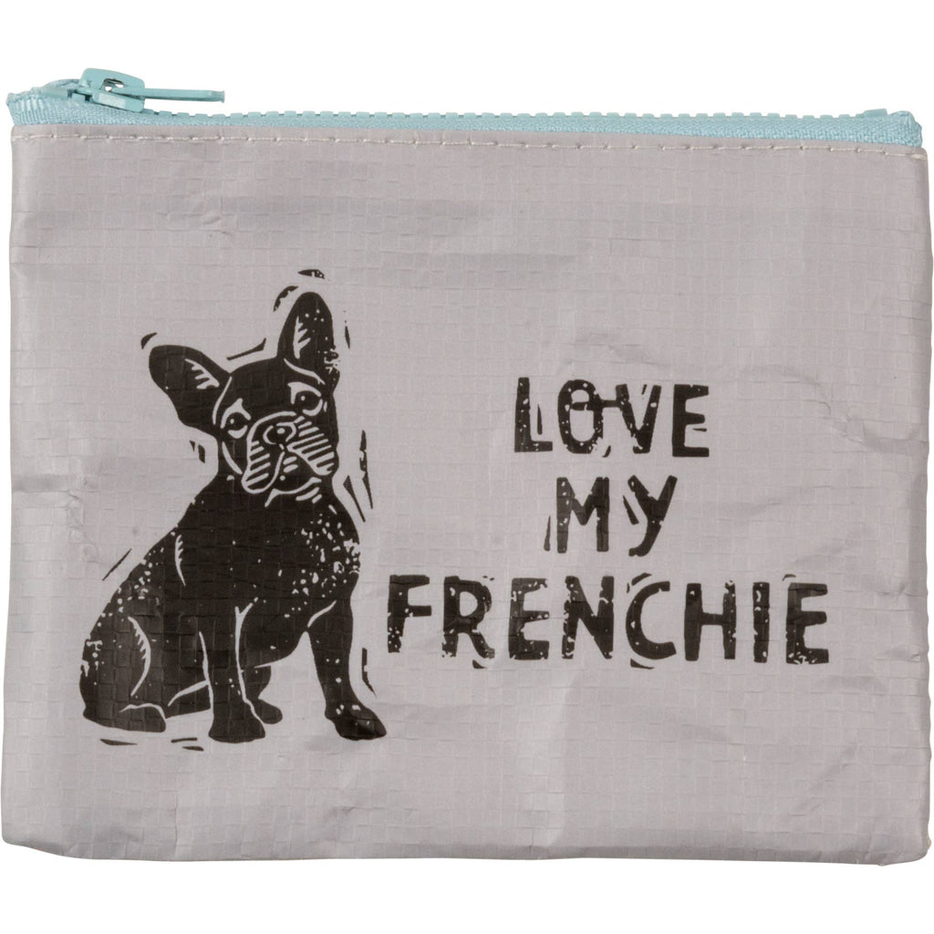 Love My Frenchie Recycled Zipper Wallet