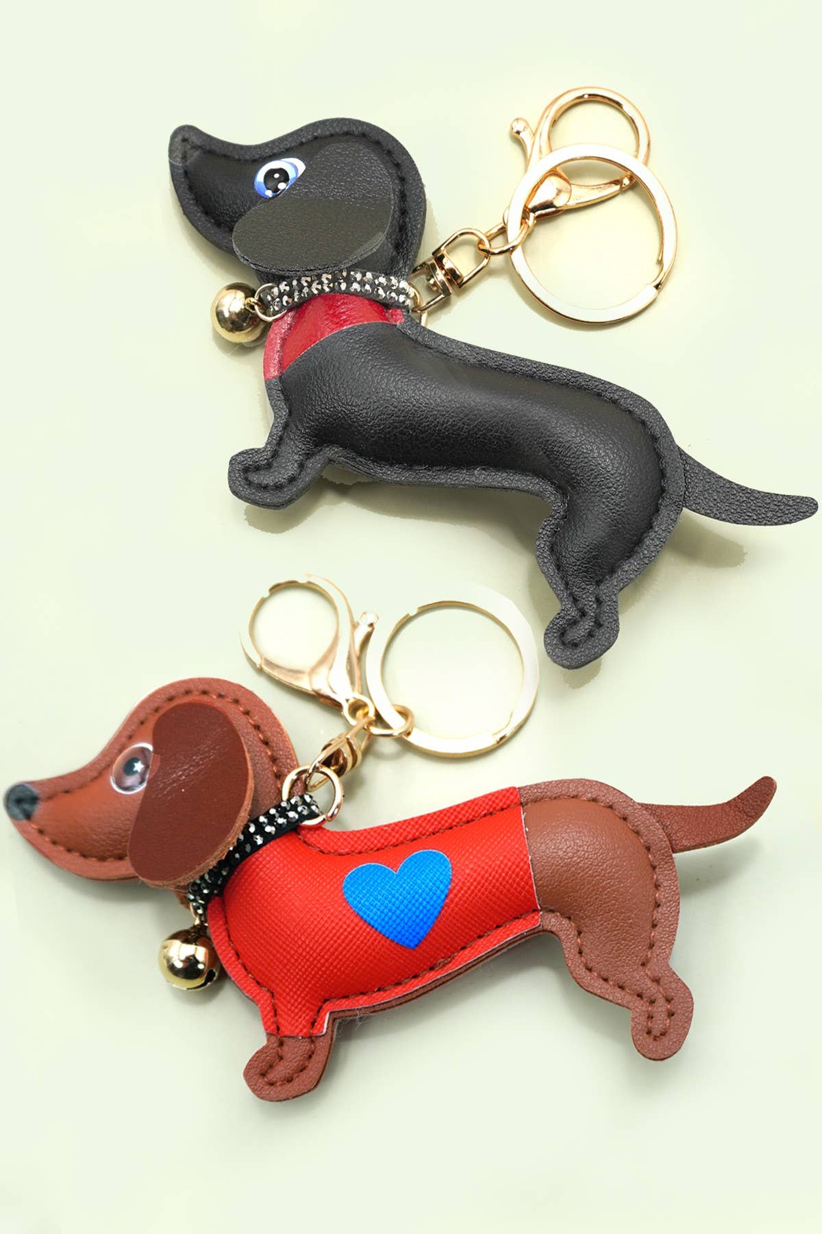 BAG CHARM KEY CHAIN - VEGAN LEATHER DOG |