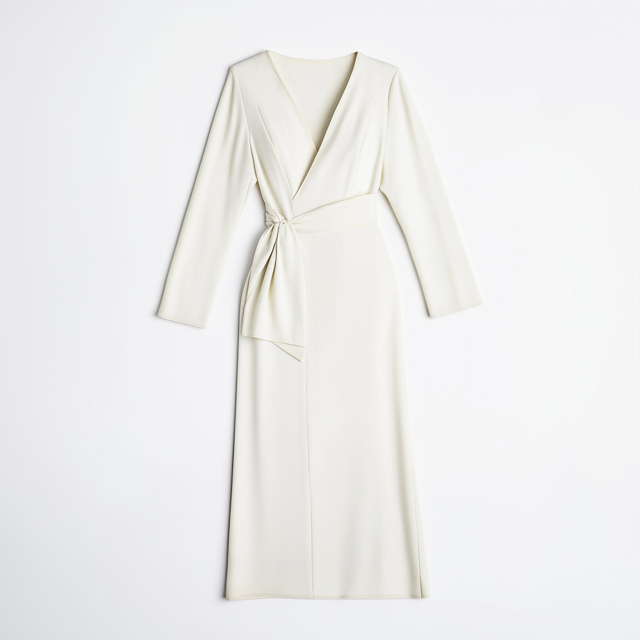 Winter White Wrap Dress